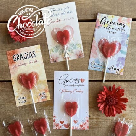 Piruletas con tarjeta Personalizada