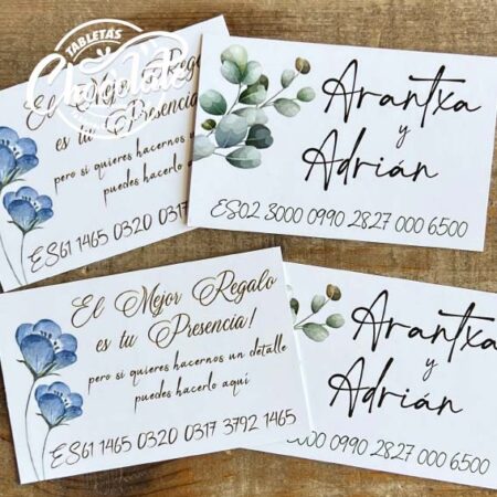 Tarjetas numero de cuenta